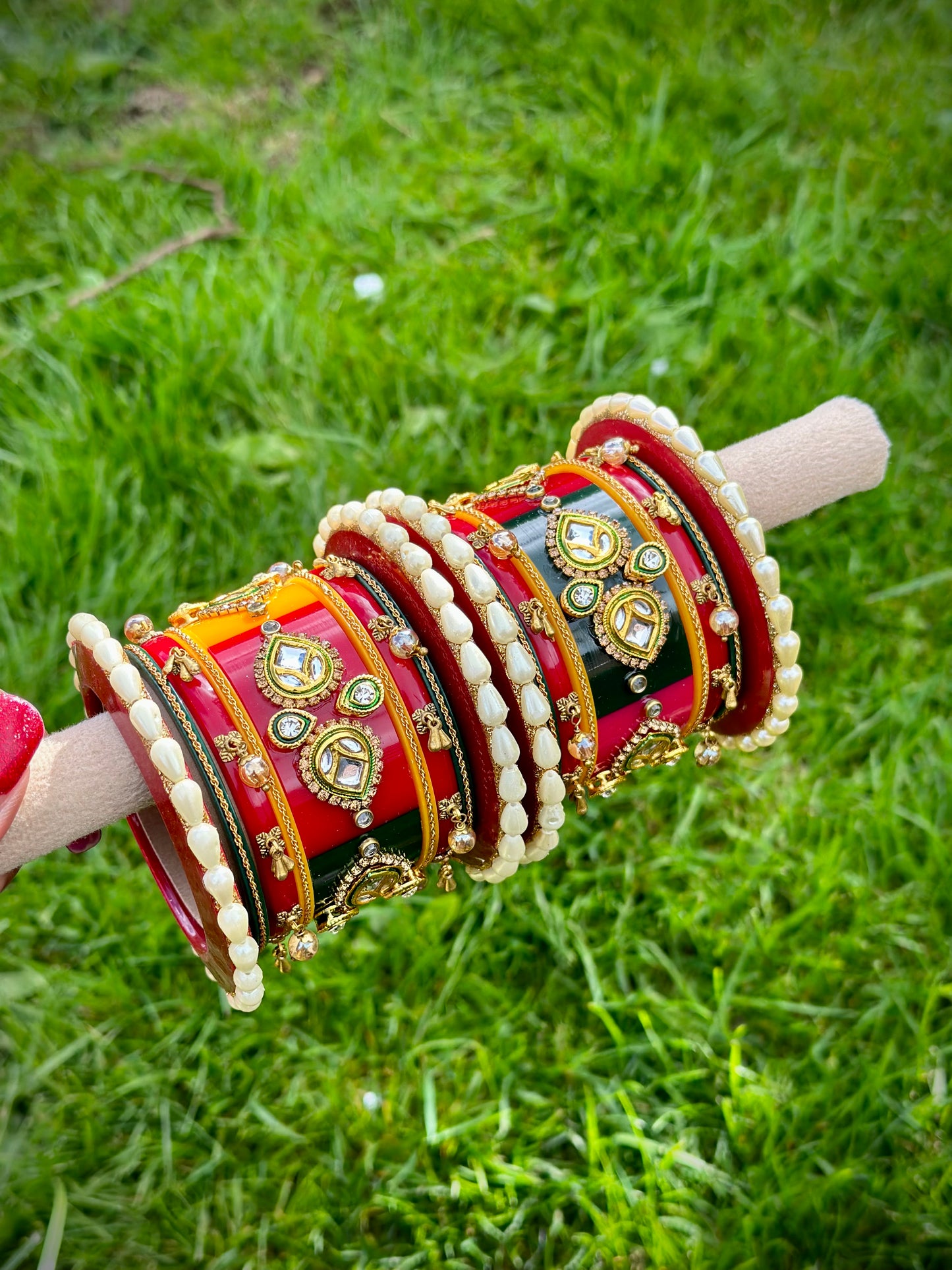 Rajwadi Chooda bangles for Karwa Chauth