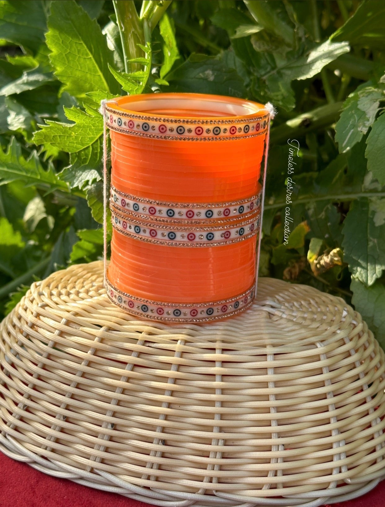 Peach Chooda Bangles