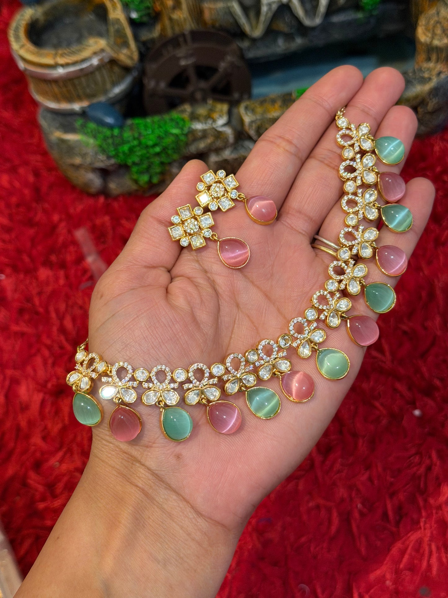 Multi statement necklace set in Tyani