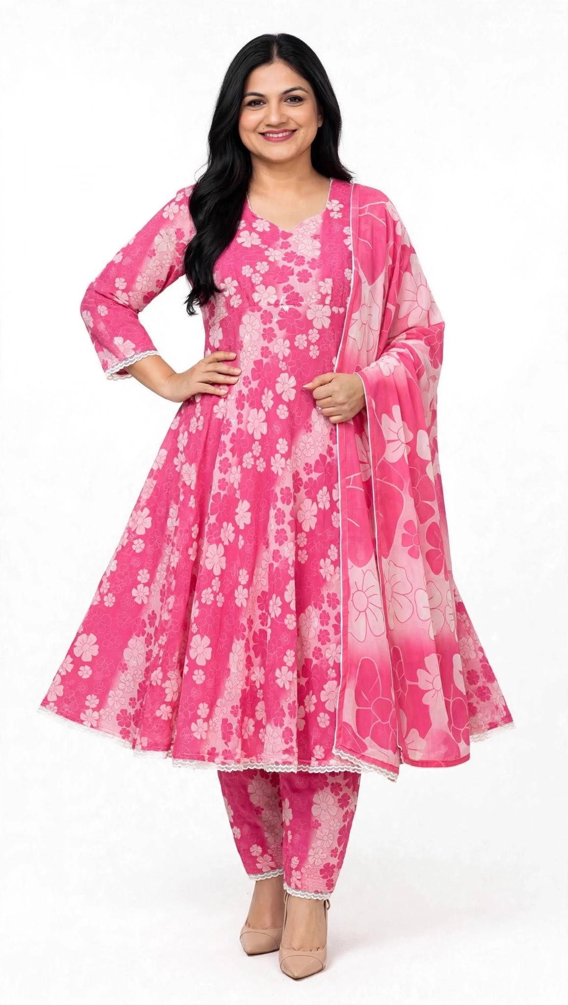 Georgette frock suit, Code: 083