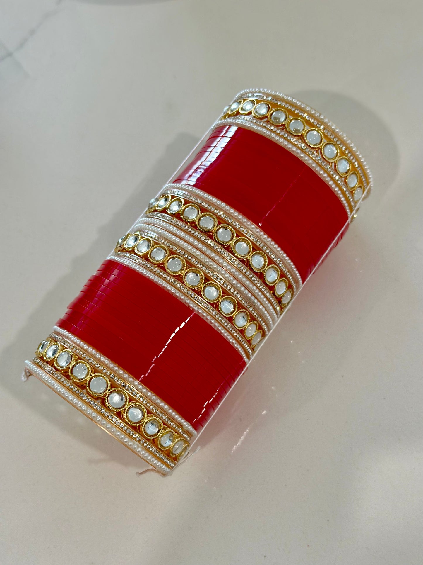 Red chooda set, ( Code: 1 )