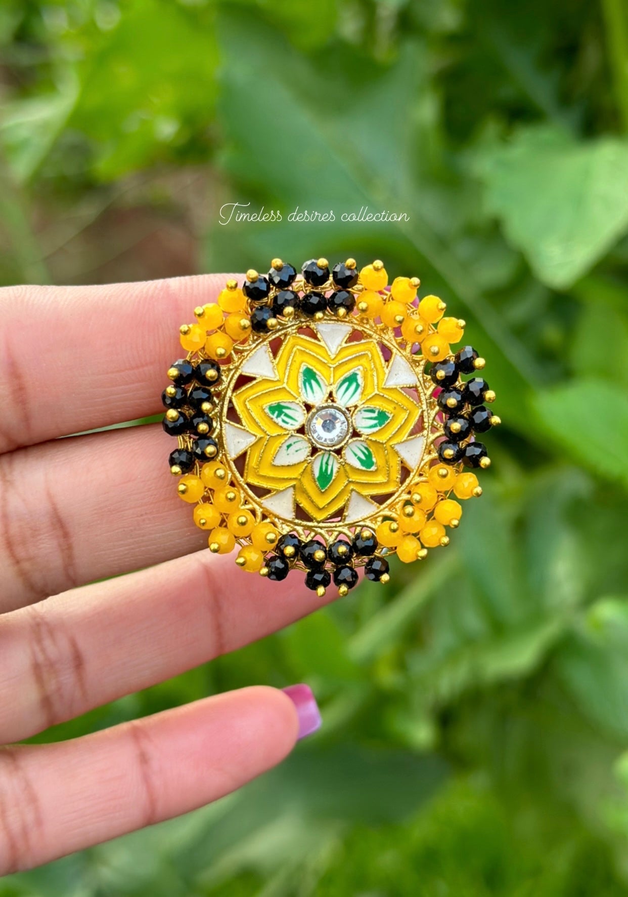 Meenakari studs in gold plating