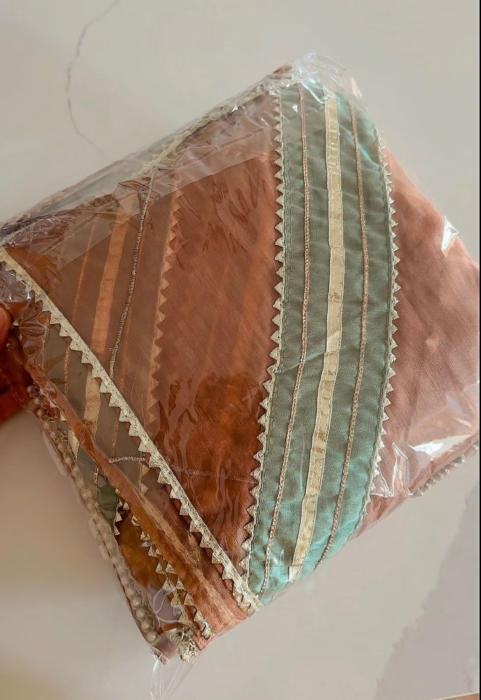Gota Patti Boutique style salwar suit - Colour Caramel ( Code: 629 )