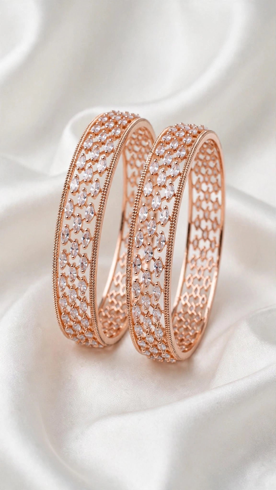 American Diamond premium Kade bangles - Size 2.10