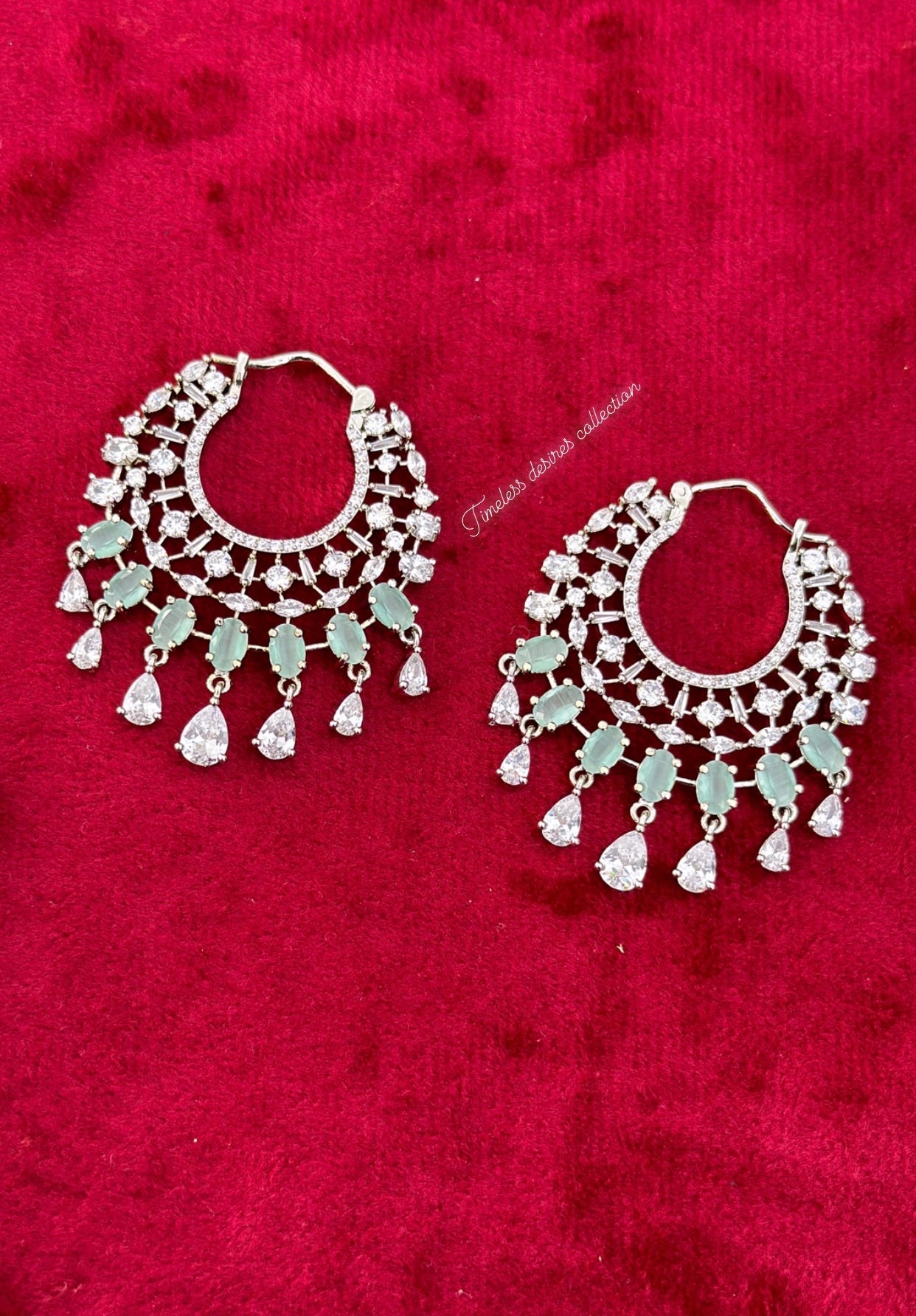American Diamond waliya earrings ( Code: A2 )