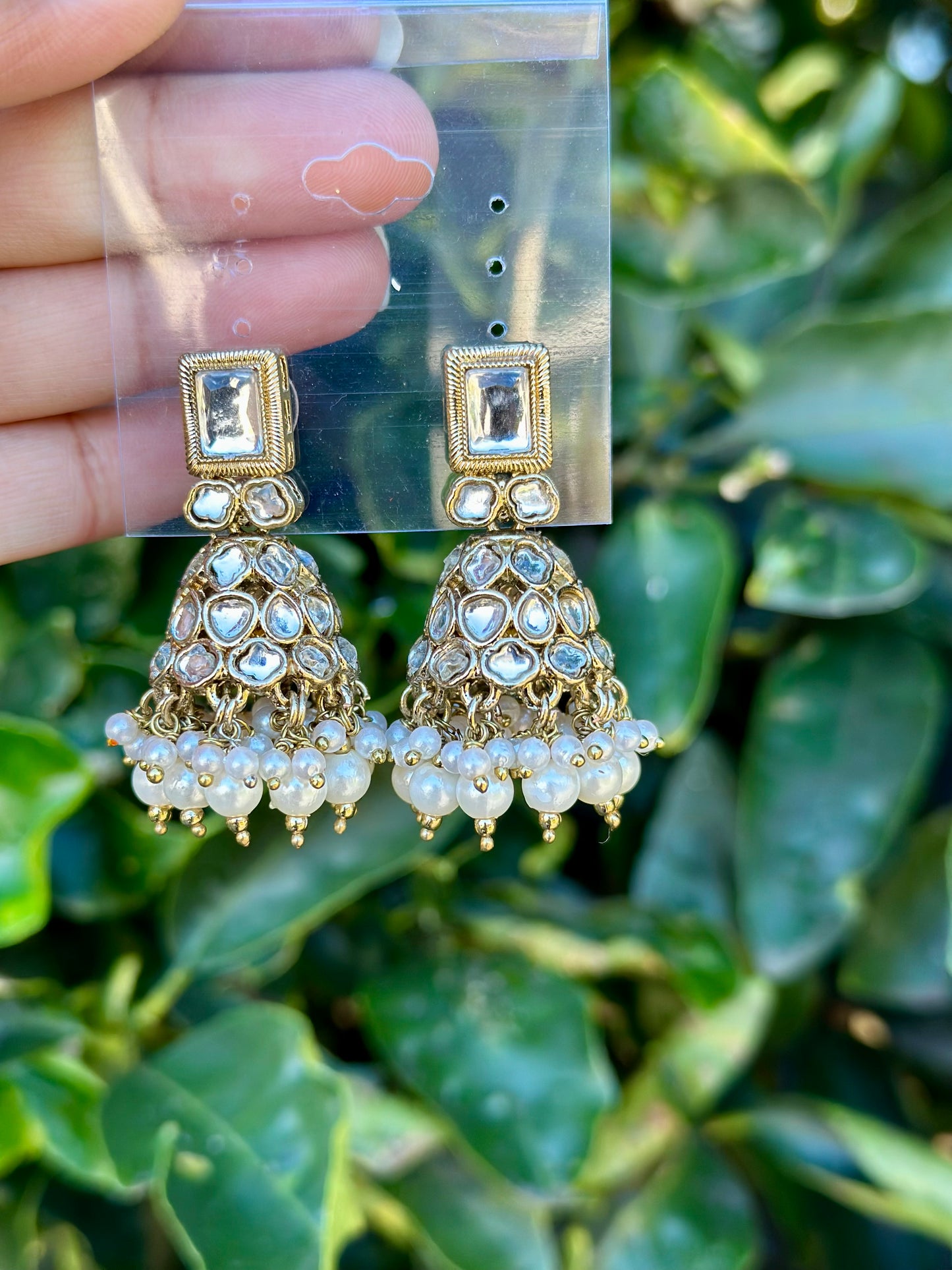 Golden Jhumki earrings Code: J32