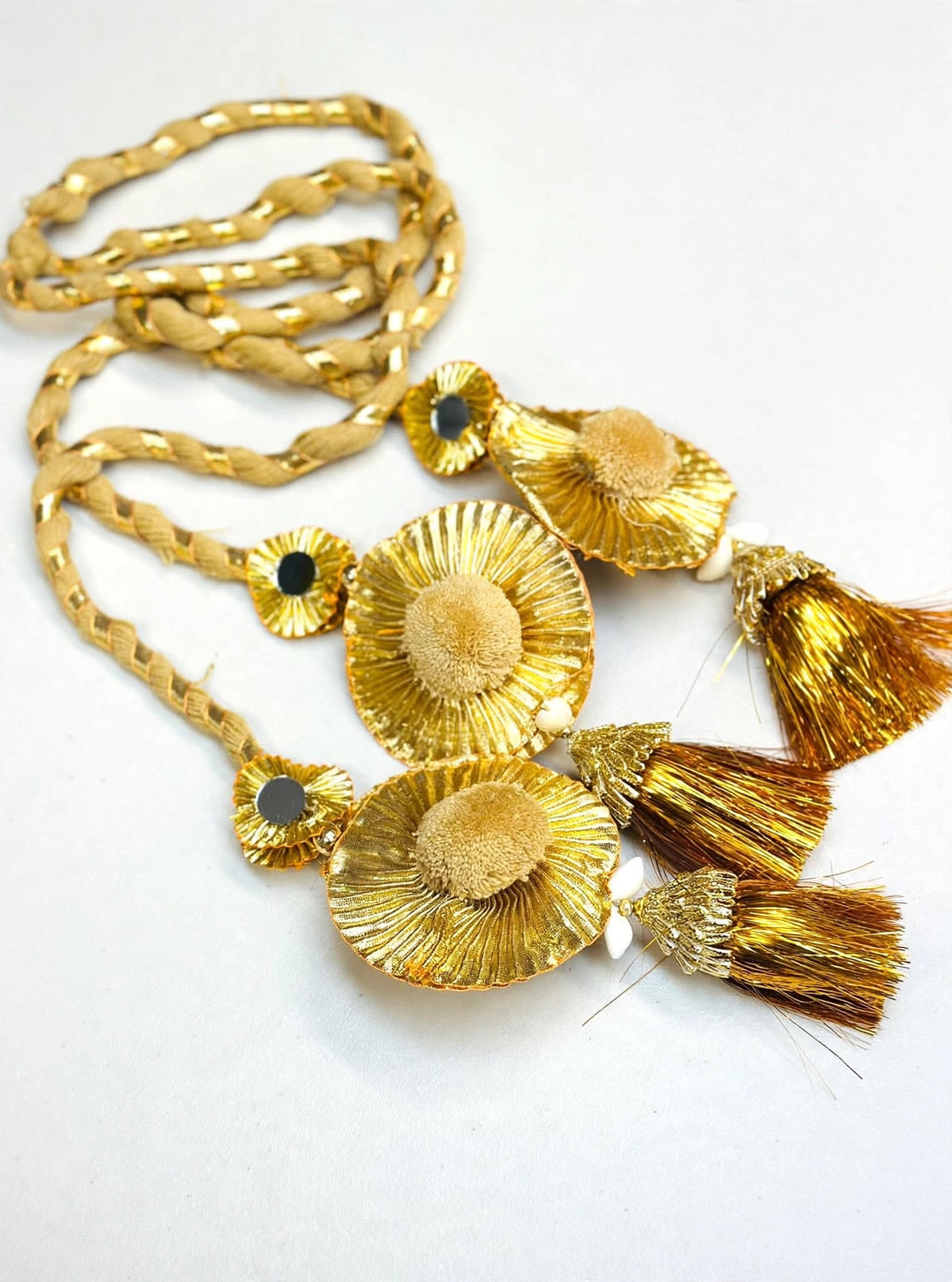 Mirror long paranda in golden colour, Code: PR2