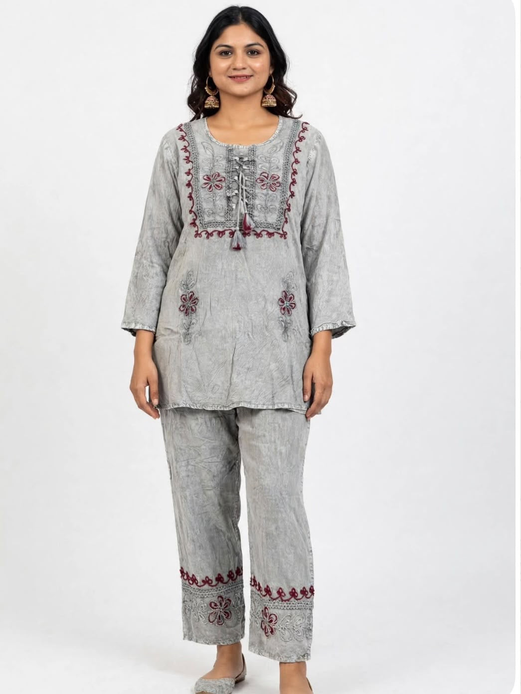 Soft fabric Co-Ord set - Free size, Code- 353