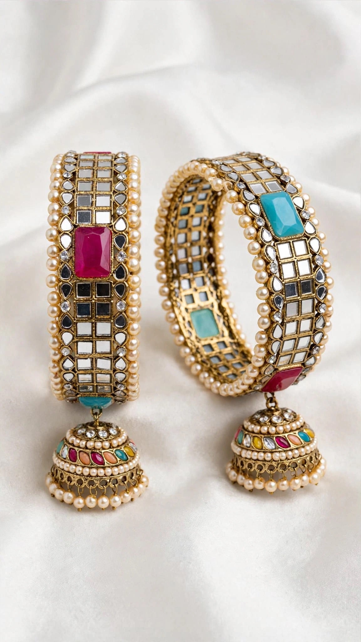 Multi Gajre bangles X13 - Size 2.6