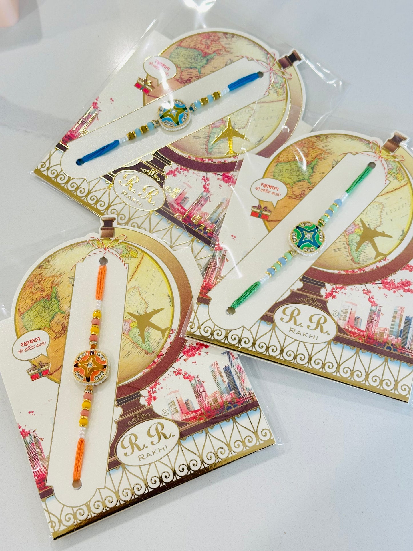 Rakhi / Rakhdi packs in Meenakari ( Per PC )