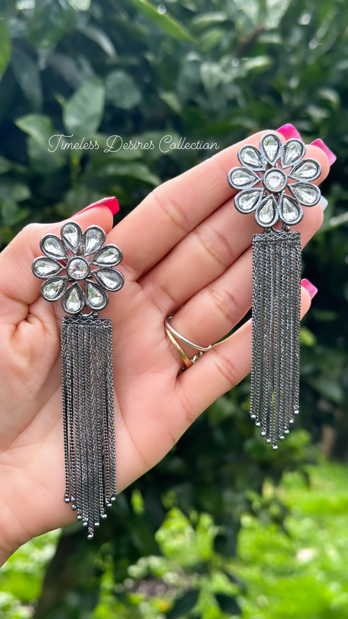 Victorian Polish western look silver earrings