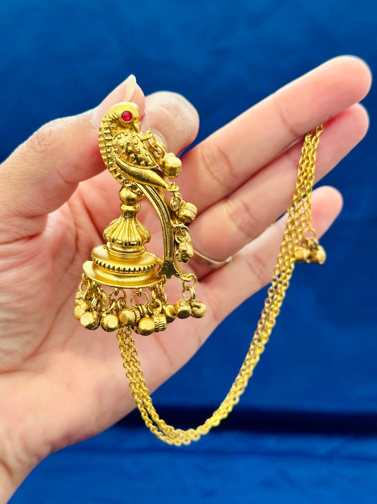 Kashmiri Kundan earrings, Colour: Golden, (Code: 092)