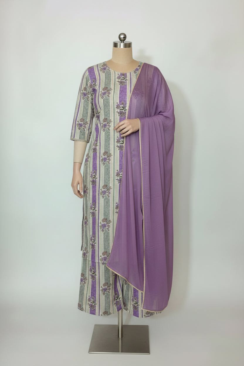 Pashmina plazo suit - code 225
