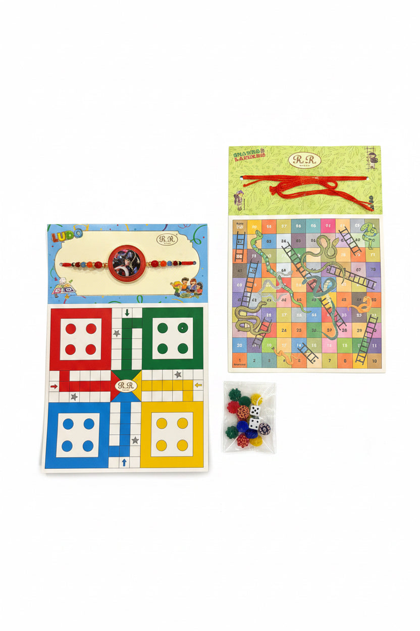 Game rakhi ( 2 games in one: Ludo and snack ladder ) Captain America - Code 404