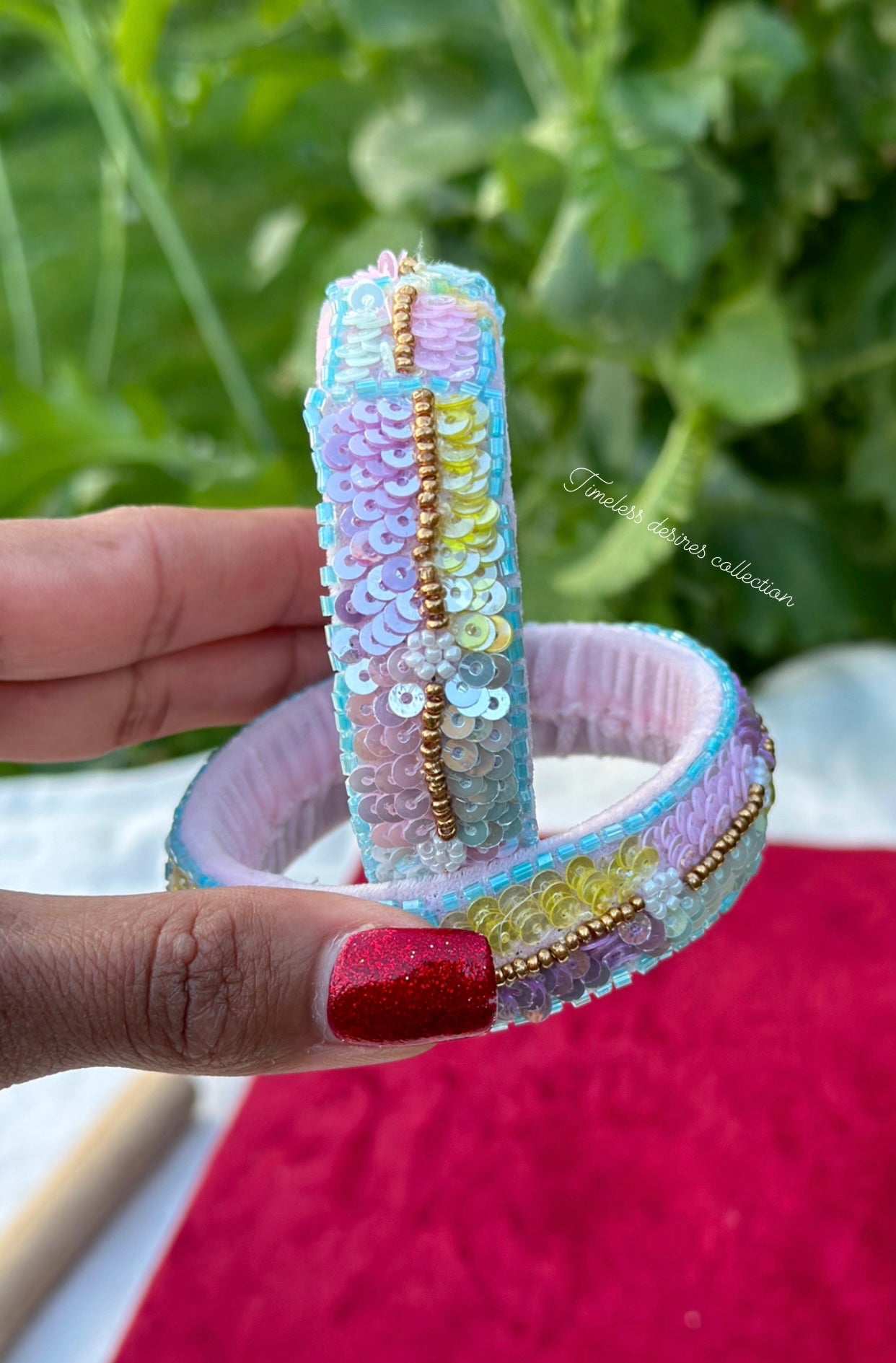 Multi coloured handmade soft bangles