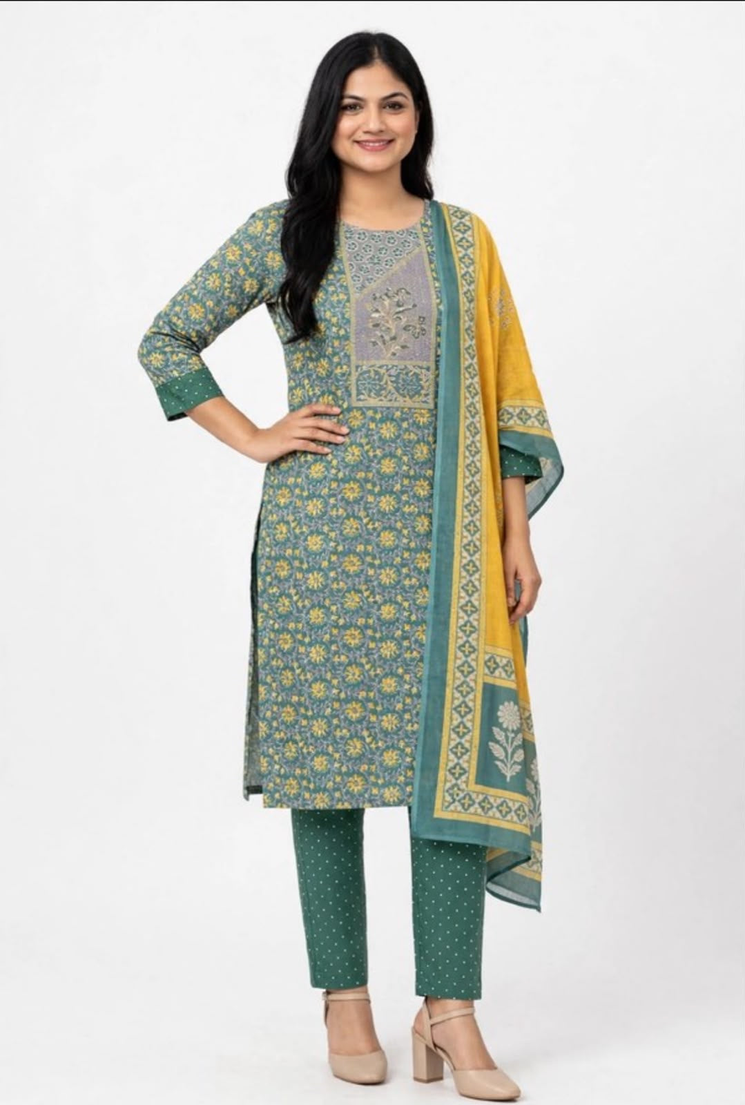 Cotton 3 pcs suit, Code 166