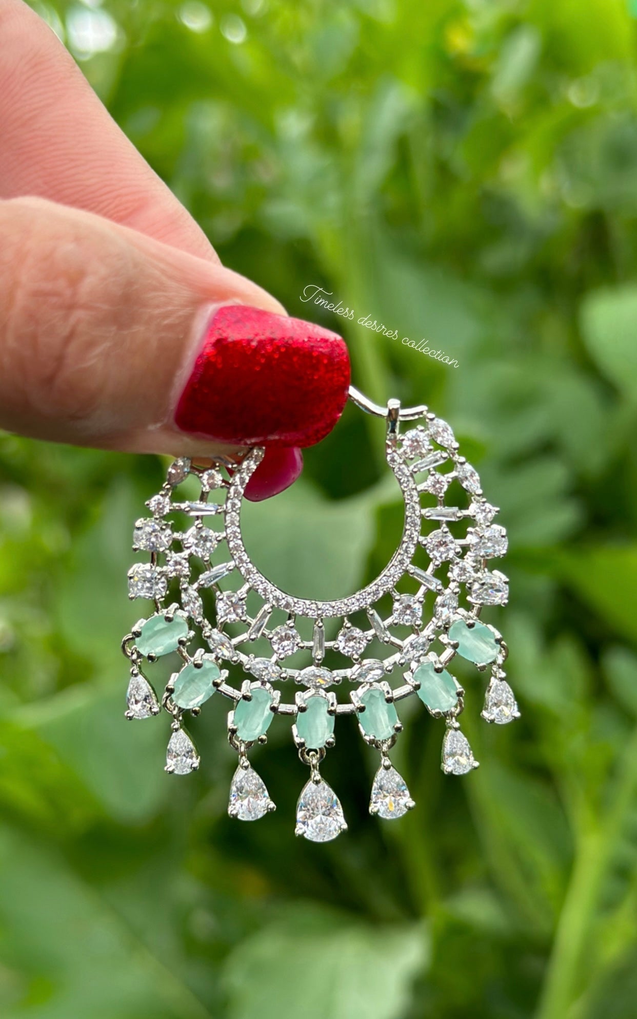 American Diamond waliya earrings ( Code: A2 )