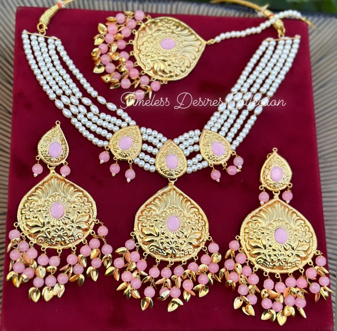 Light Pink traditional jewellery: Code T10