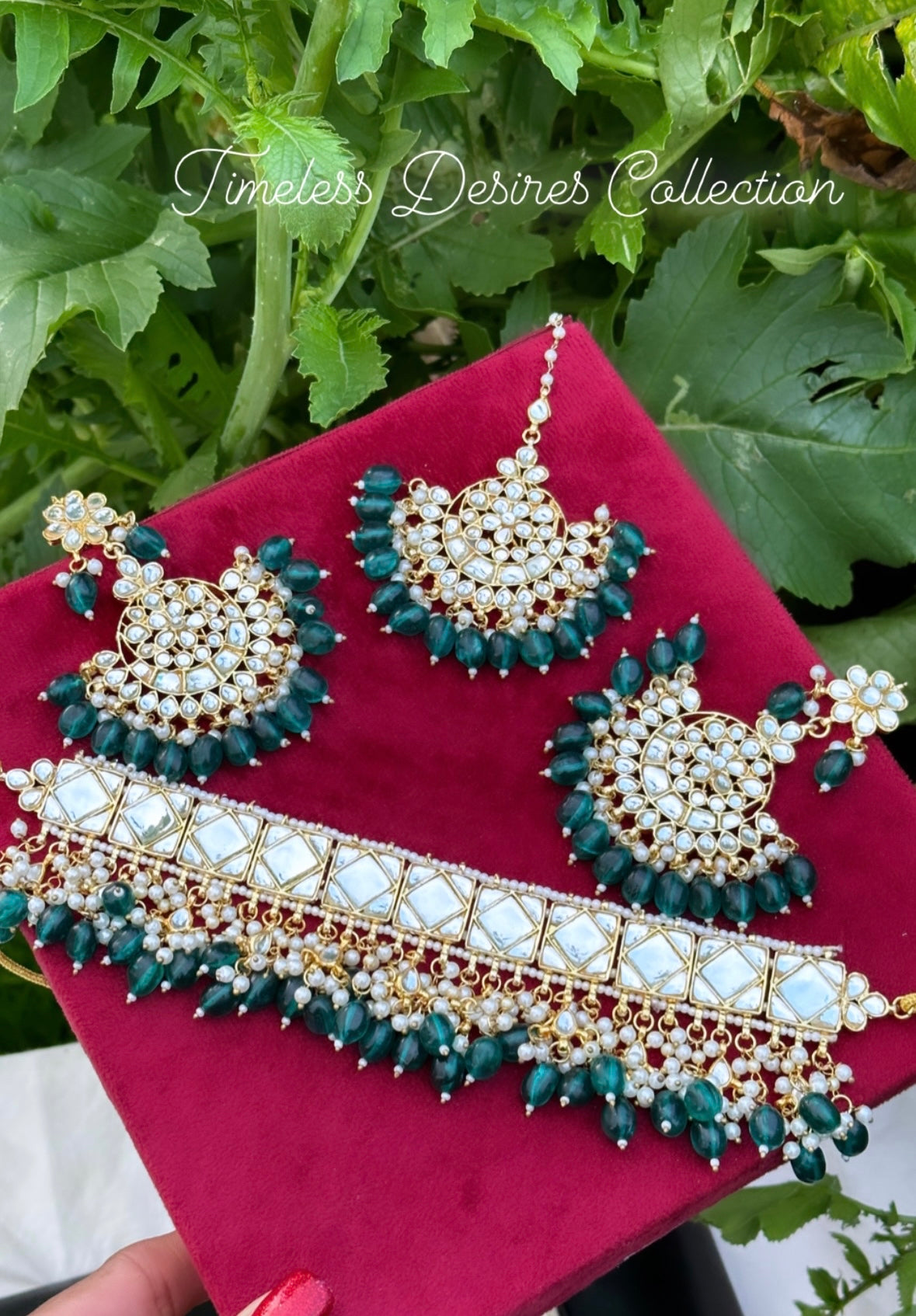 Peacock necklace/choker set in kundan ( high quality )- n43