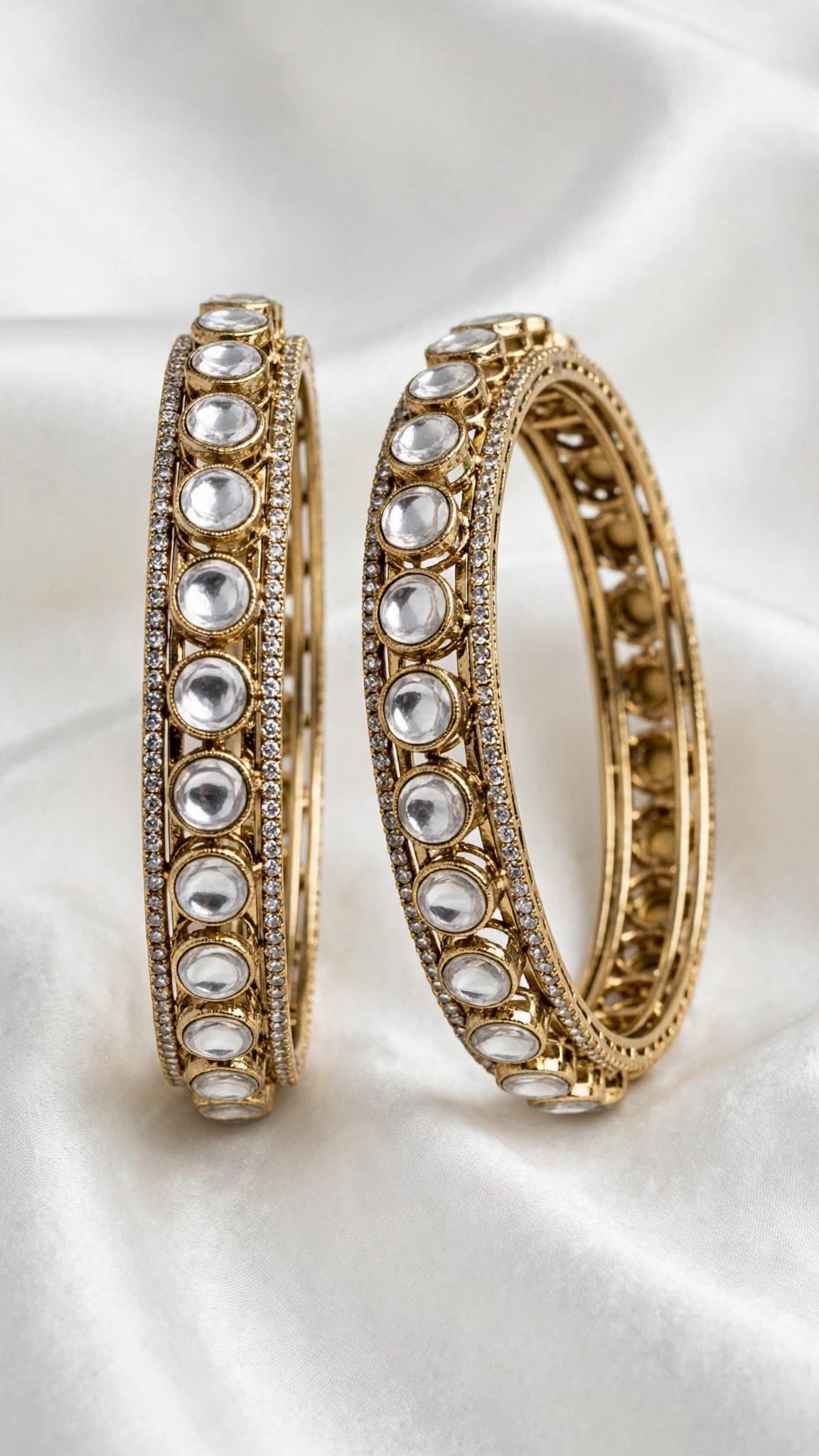 Gold Kade bangles x14- Size 2.6