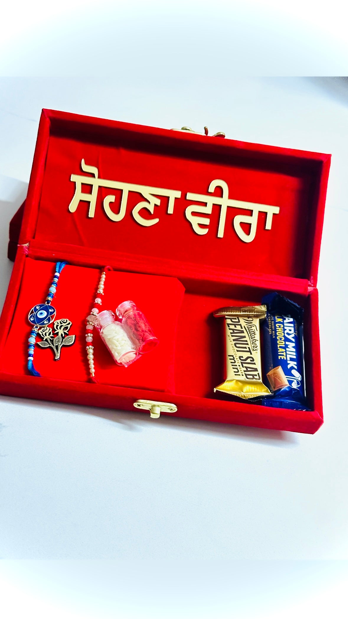 Rakhi / Rakhdi Gift Hamper Box for Brother- ( All in one with Assorted designs )