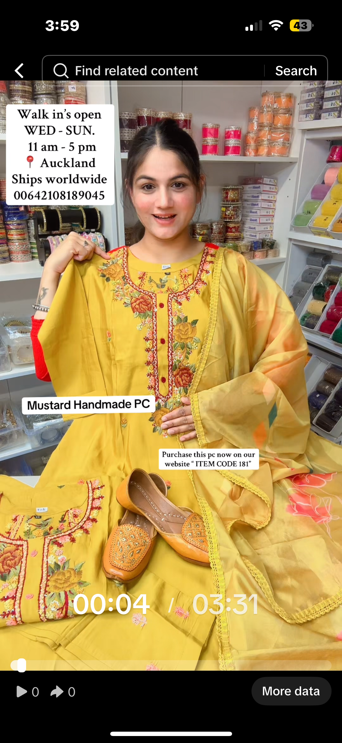 Mustard Pant suit ( ITEM CODE - 181 )