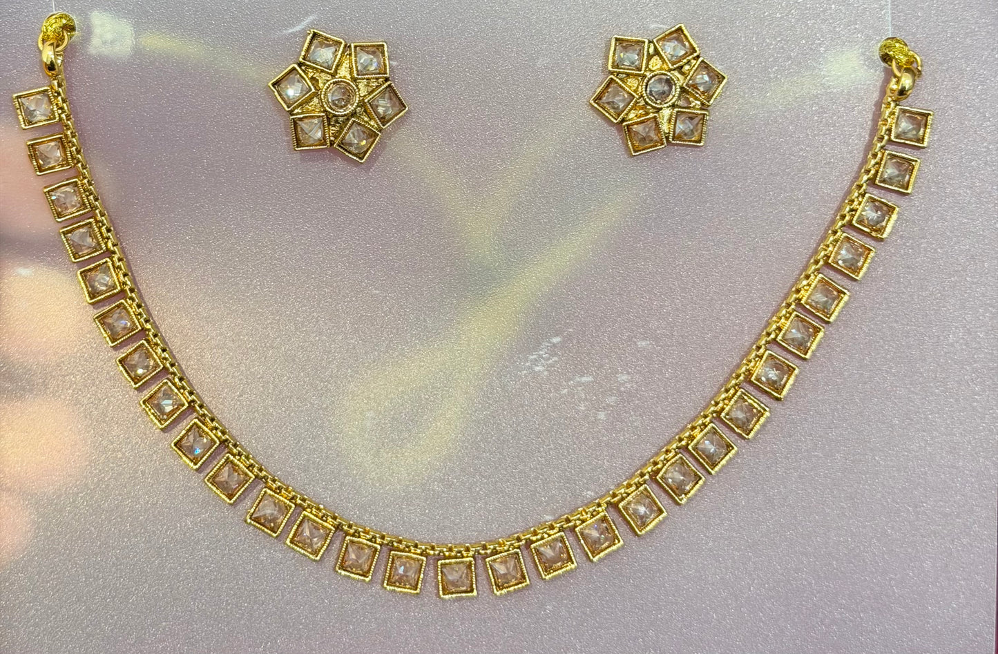 Golden Polki set with studs - X26