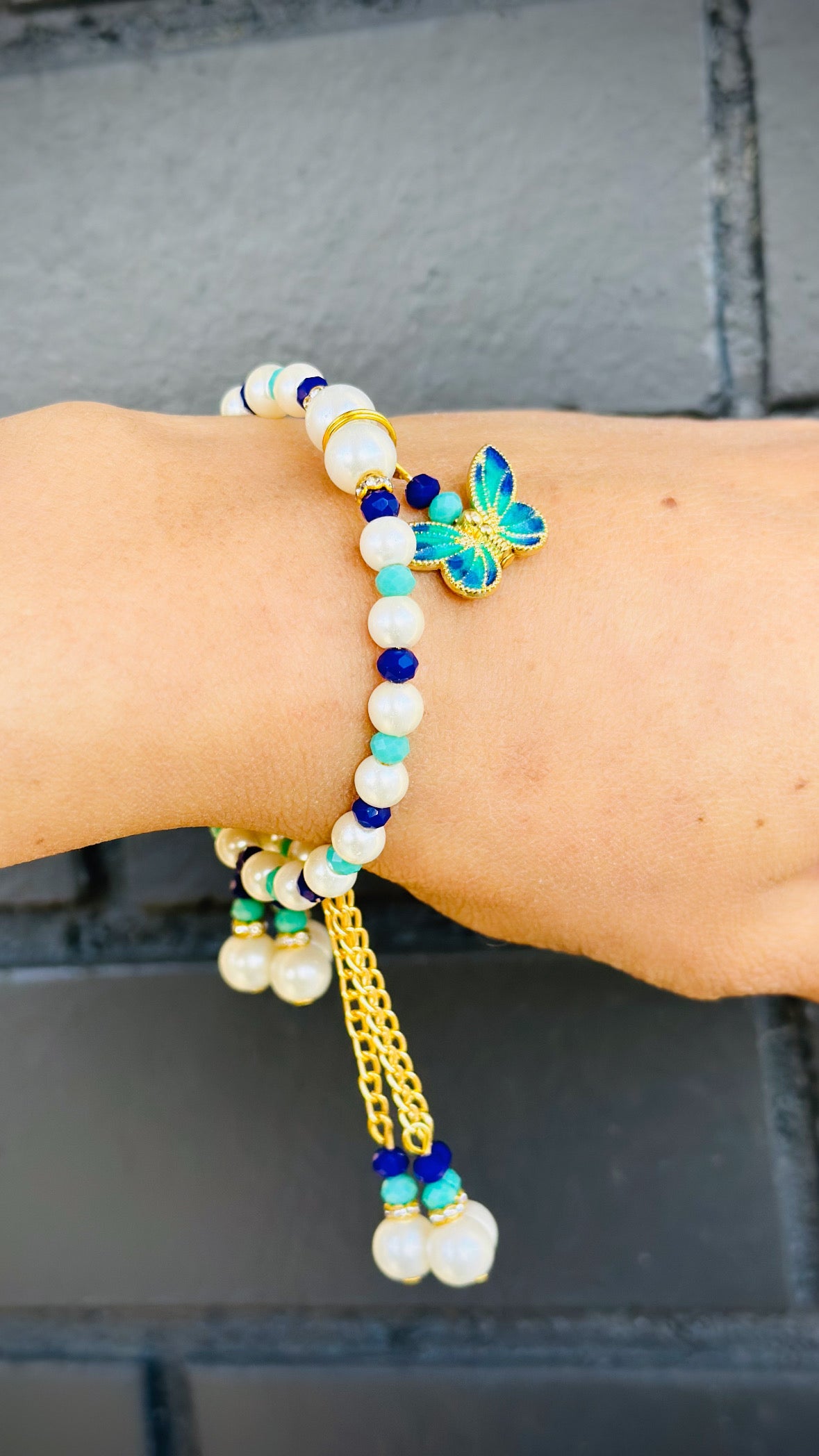 Butterfly Hanging Rakhi / Rakhdi Bracelets for sister or bhabi ( Adjustable in size )- A20