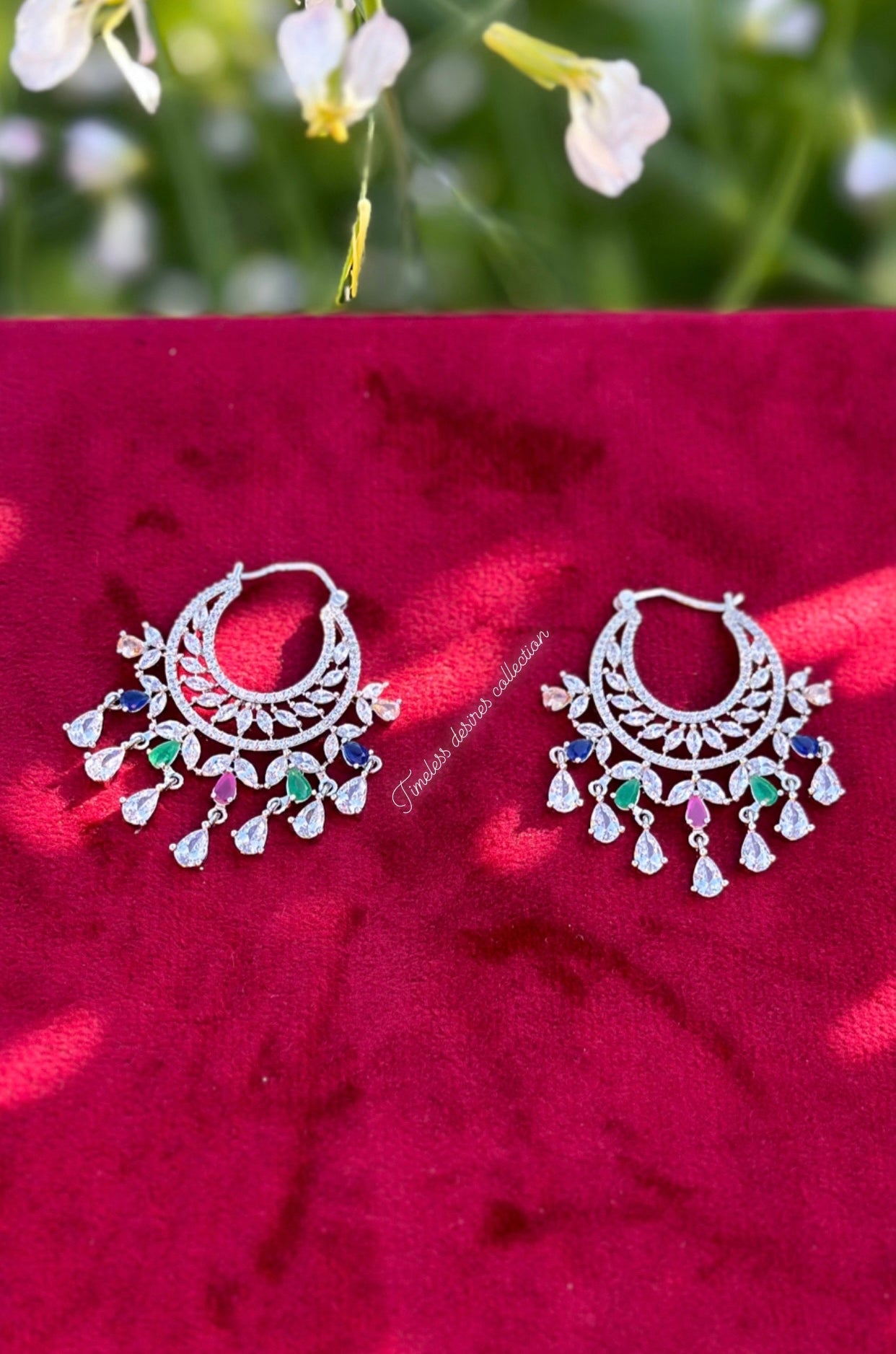American Diamond waliya earrings ( Code: A4 )