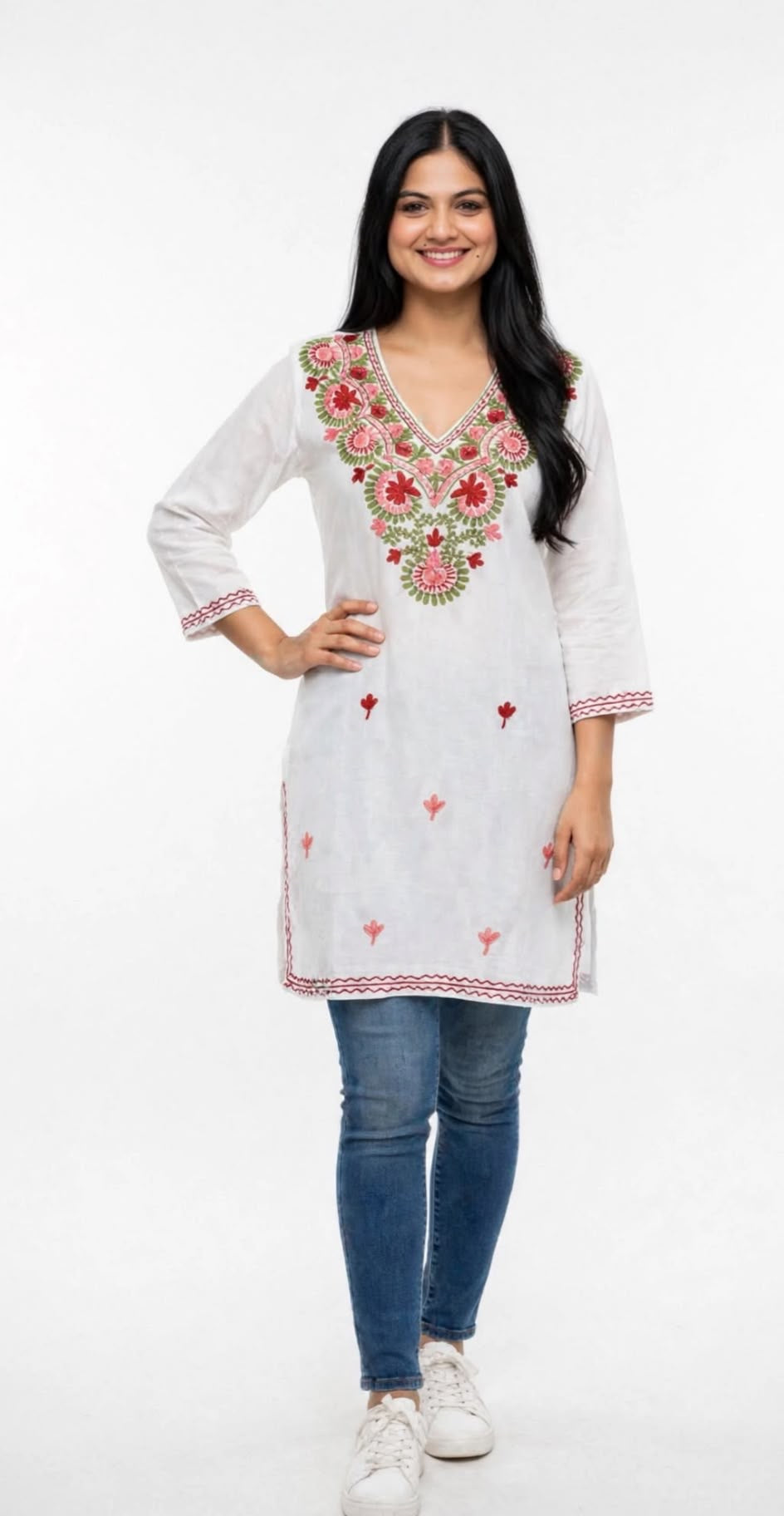 Kashmiri Kurti on rayon, Code: 346