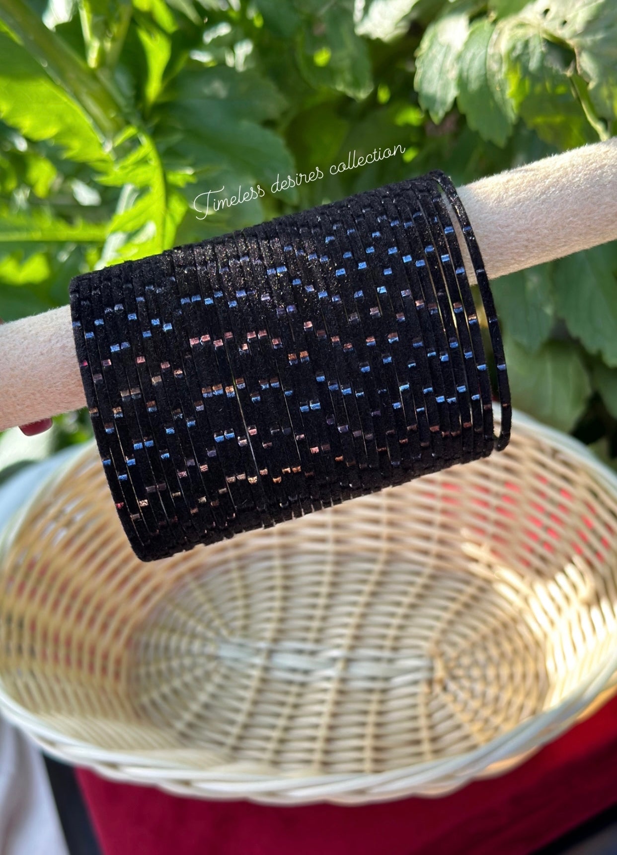 Black Plain velvet bangles pack of 36 bangles
