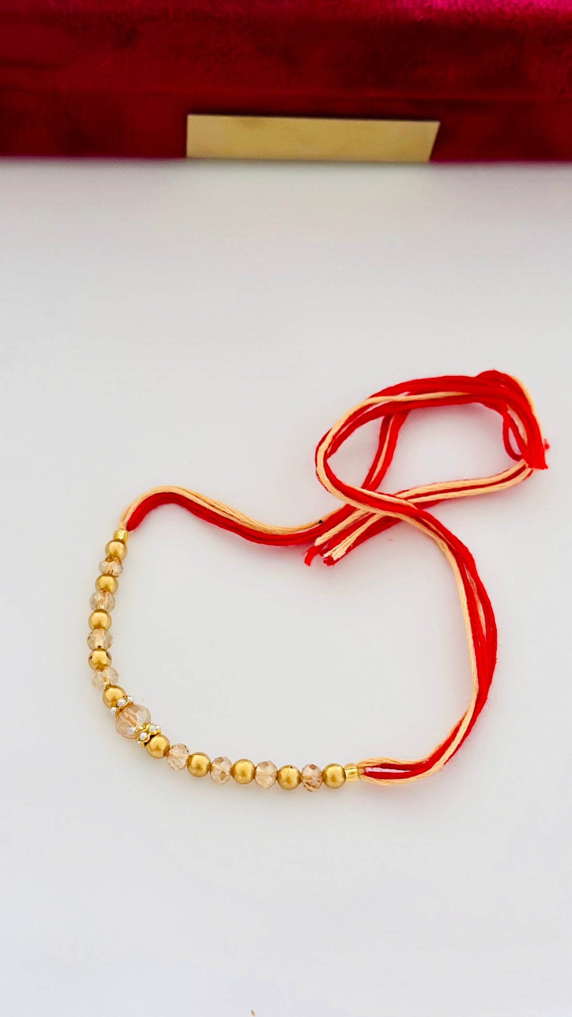 Golden Pearl Loaded Rakhi / Rakhdi Thread ( Per PC ) - Code A50