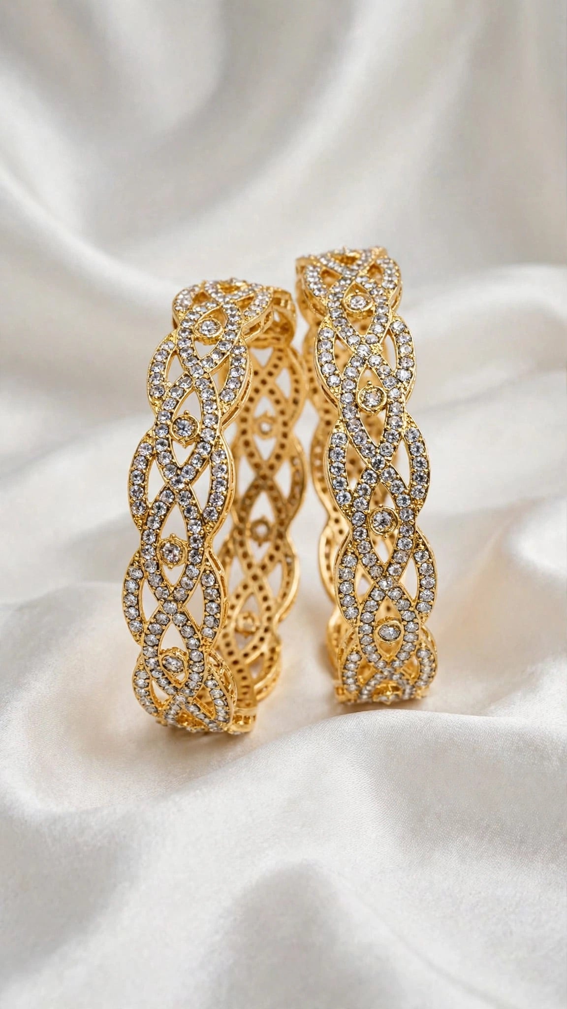Gold kade bangles - Size 2.4