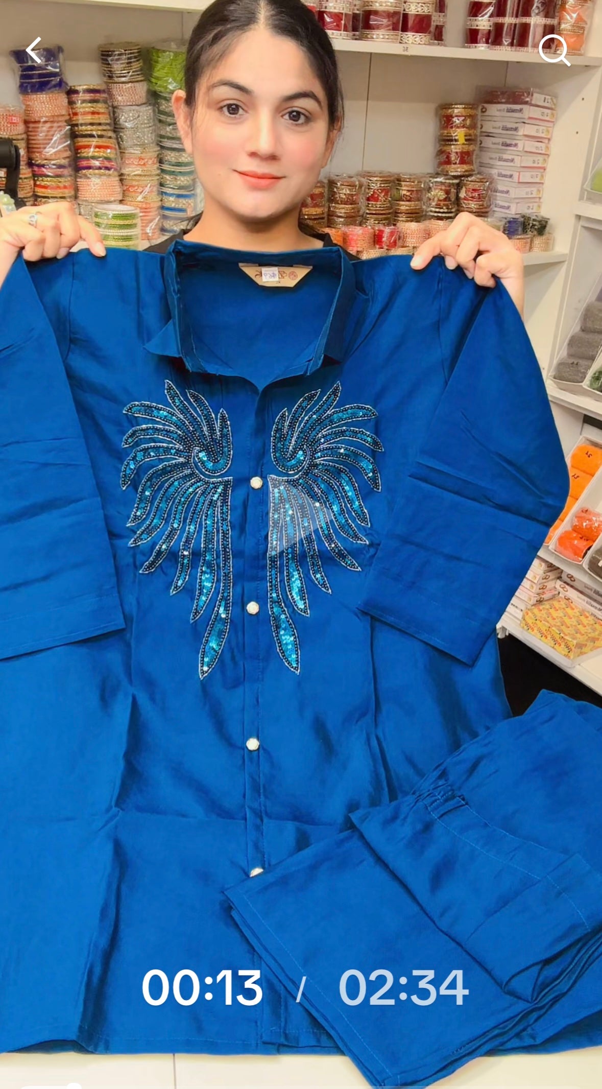 Peacock Blue Co-Ord set - Code: R10