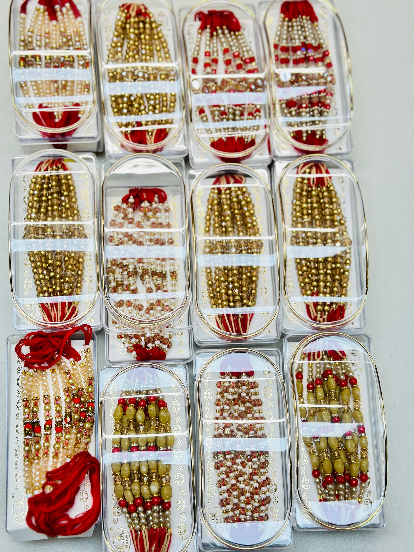 Thread Rakhi ( Gaane ) bundle of 12 pcs - Assorted designs as per availability ( India to India only )