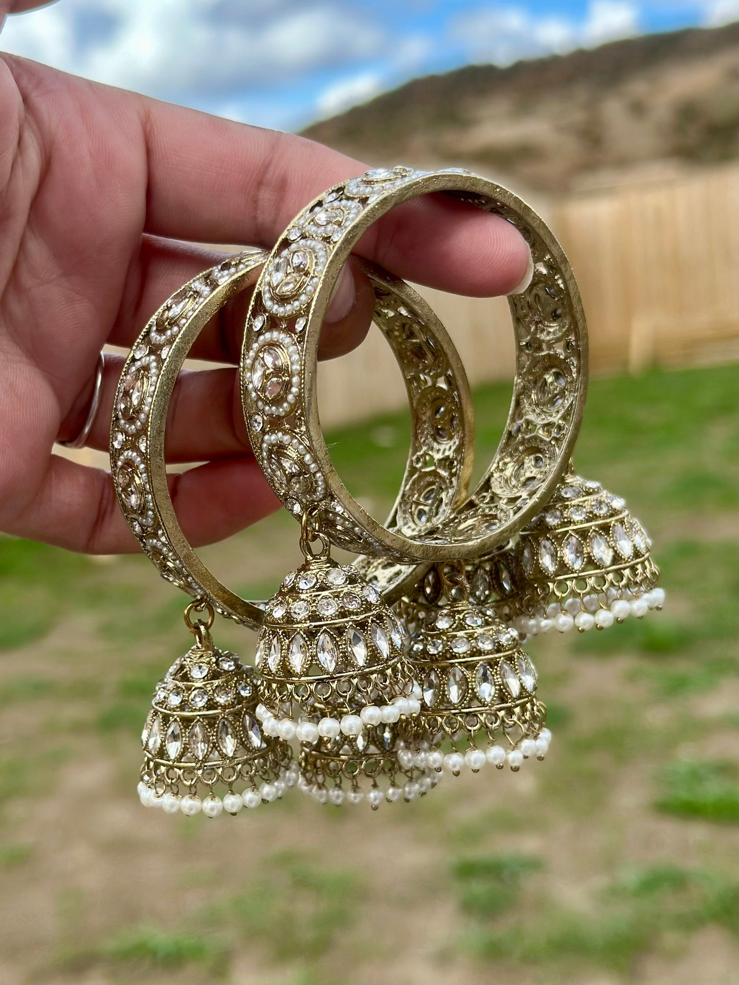 Golden kangan with latkan (set of 2) B10