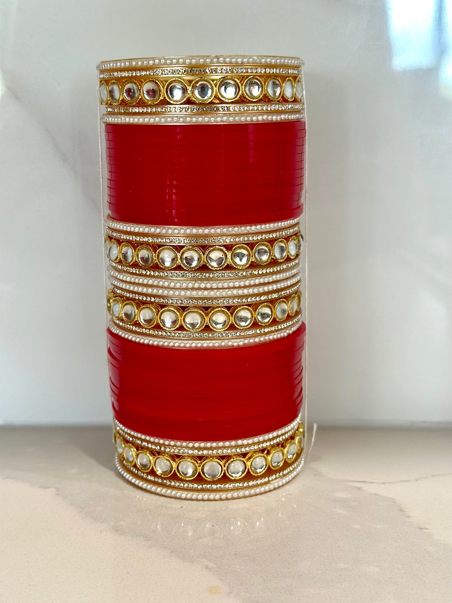 Red chooda set, ( Code: 1 )