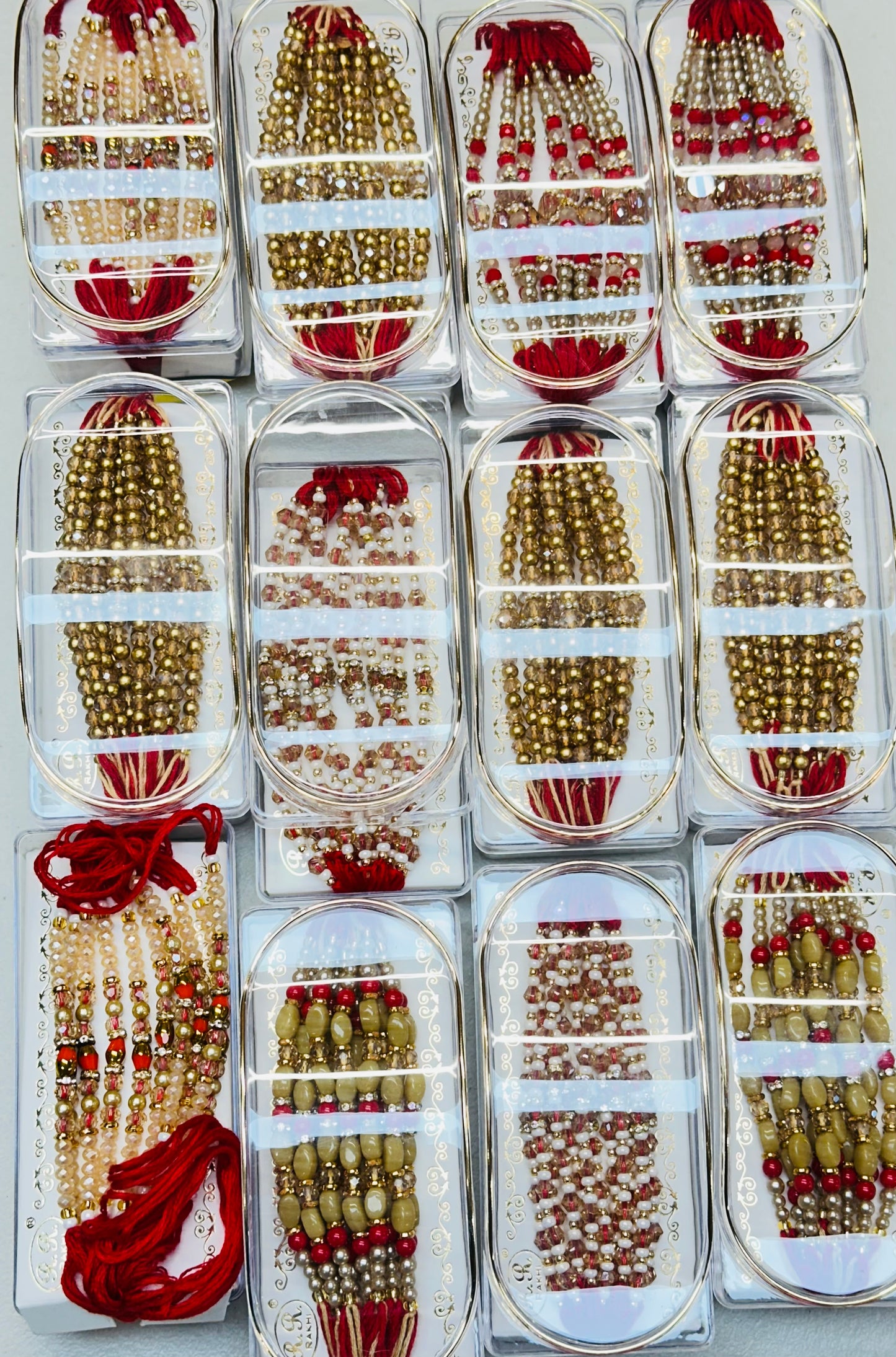 Thread Rakhi ( Gaane ) bundle of 12 pcs - Assorted designs as per availability ( India to India only )