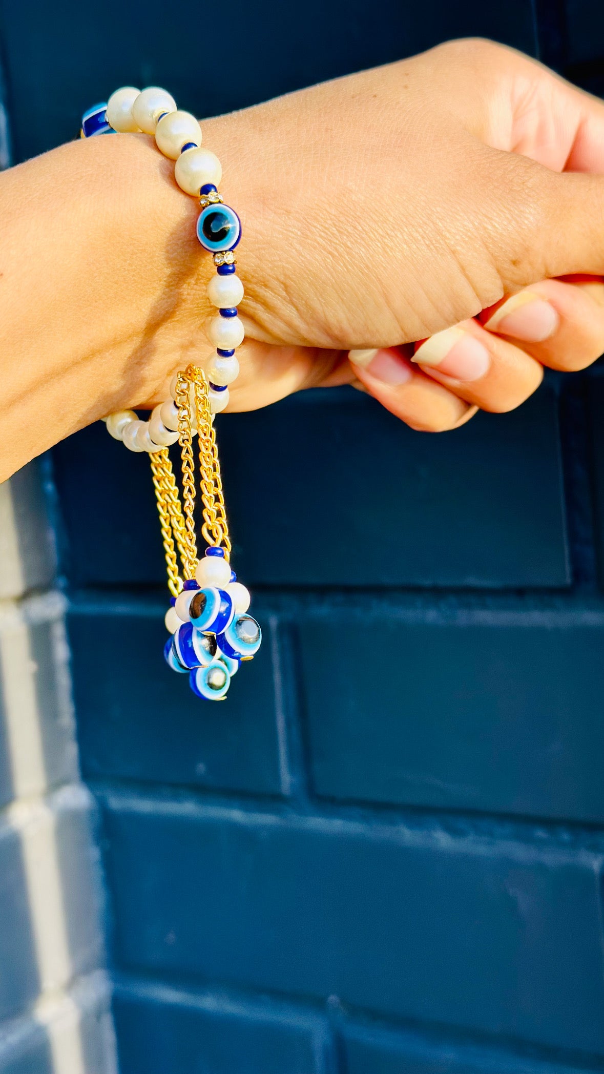 Evil eye Rakhi / Rakhdi Bracelet - Adjustable in size ( Unisex )