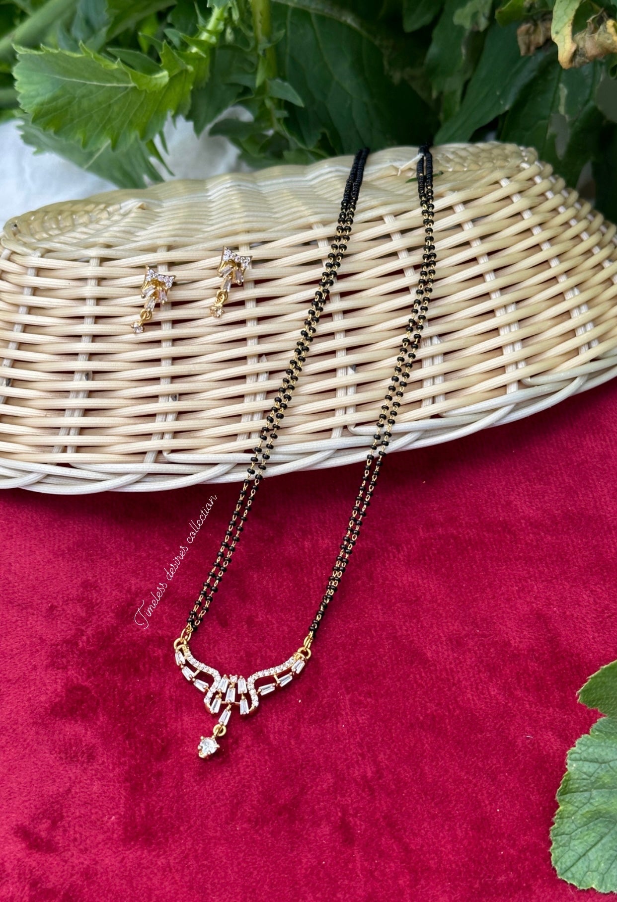 Mangalsutra necklace in American diamond
