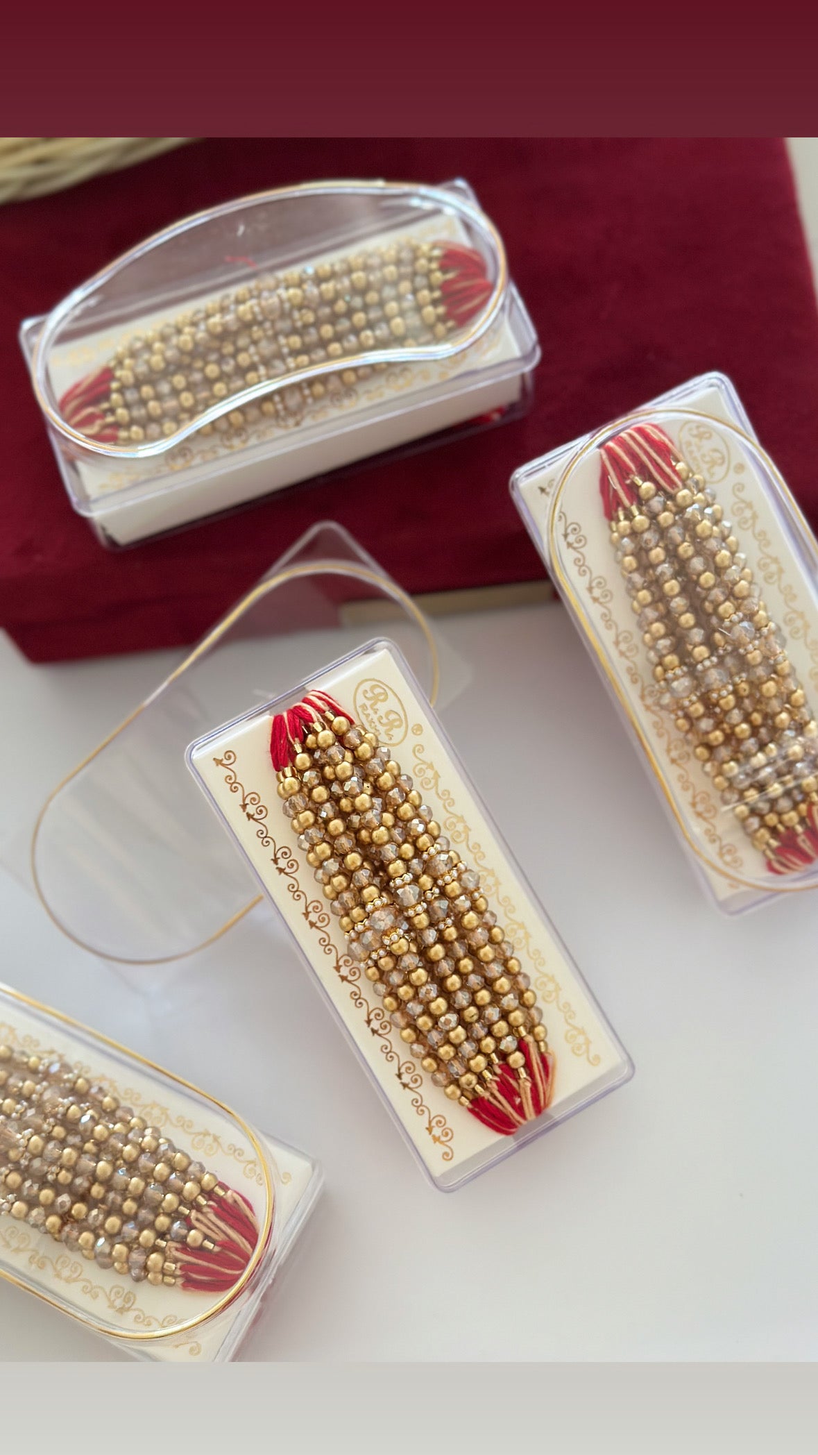 Golden Pearl Loaded Rakhi / Rakhdi Thread ( Per PC ) - Code A50