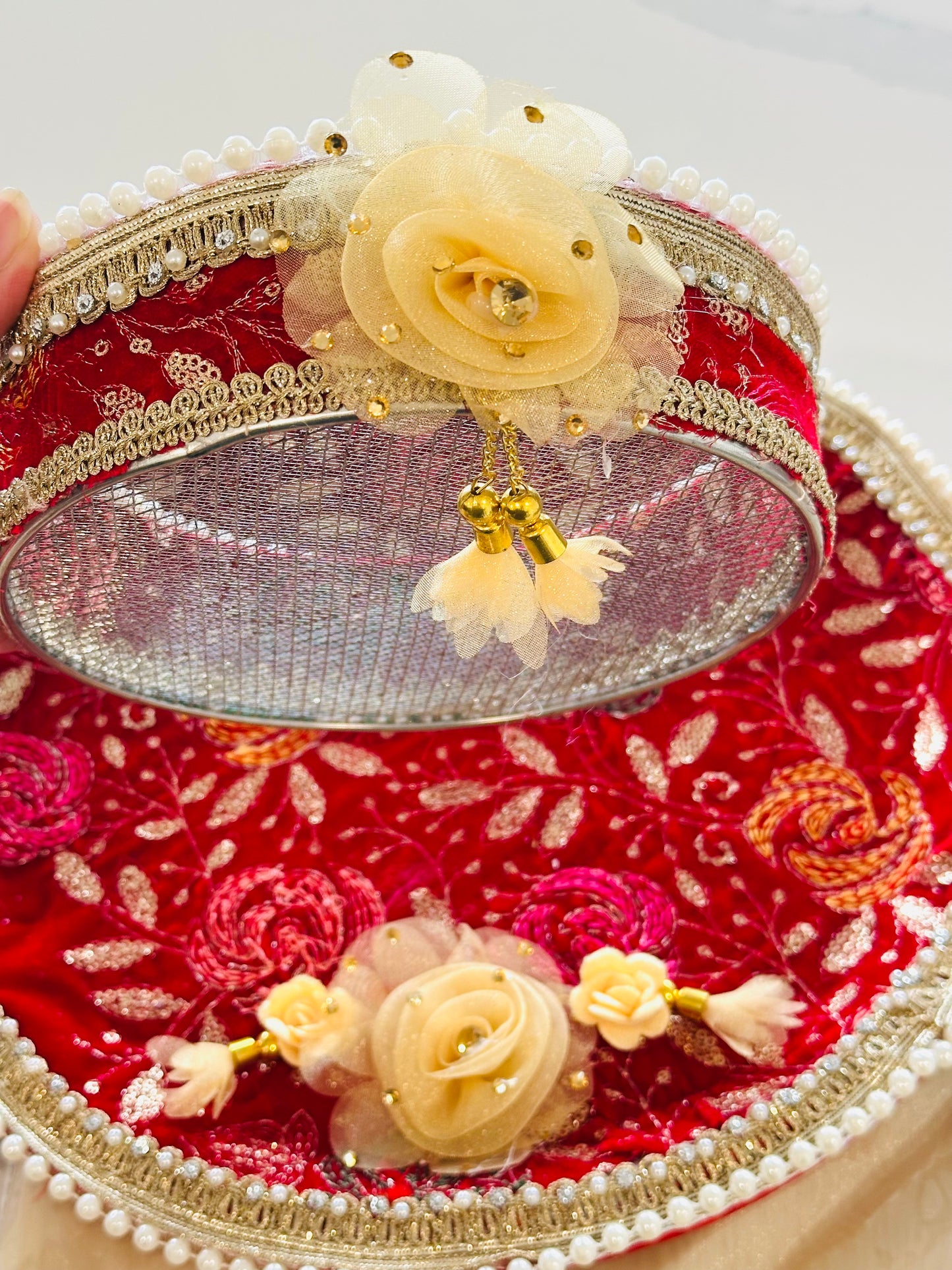 karwa Chauth Thali set with dupatta/chuni, (Code:102)