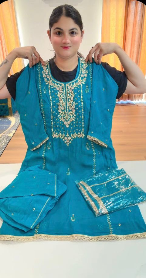 Party Wear Handwork Suit - ( Colour: Code -952 )