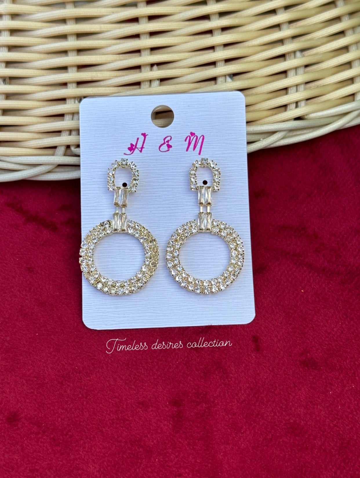 Golden earrings in western style