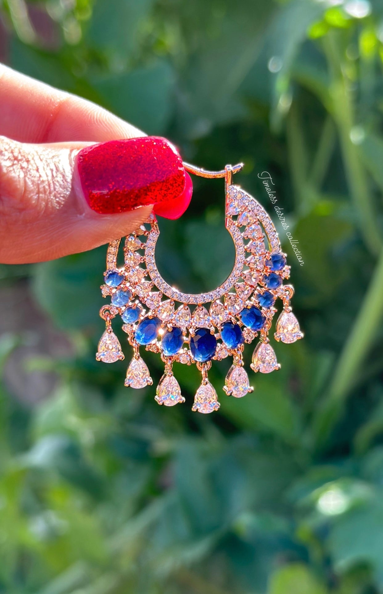 American Diamond waliya earrings ( Code: A3 )