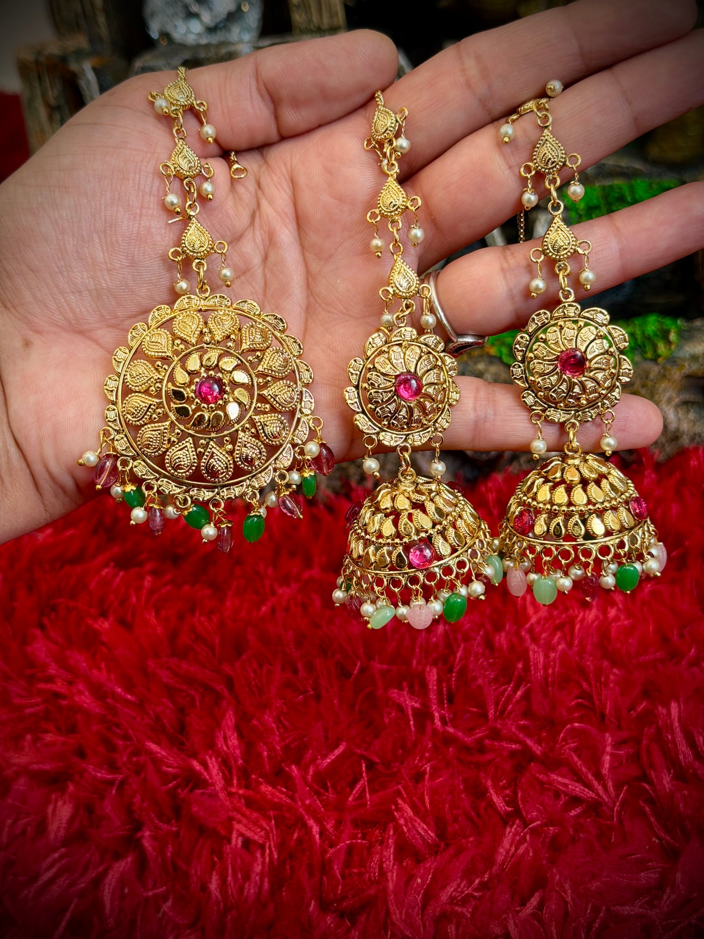 Multi Gold plated jhumki - X25