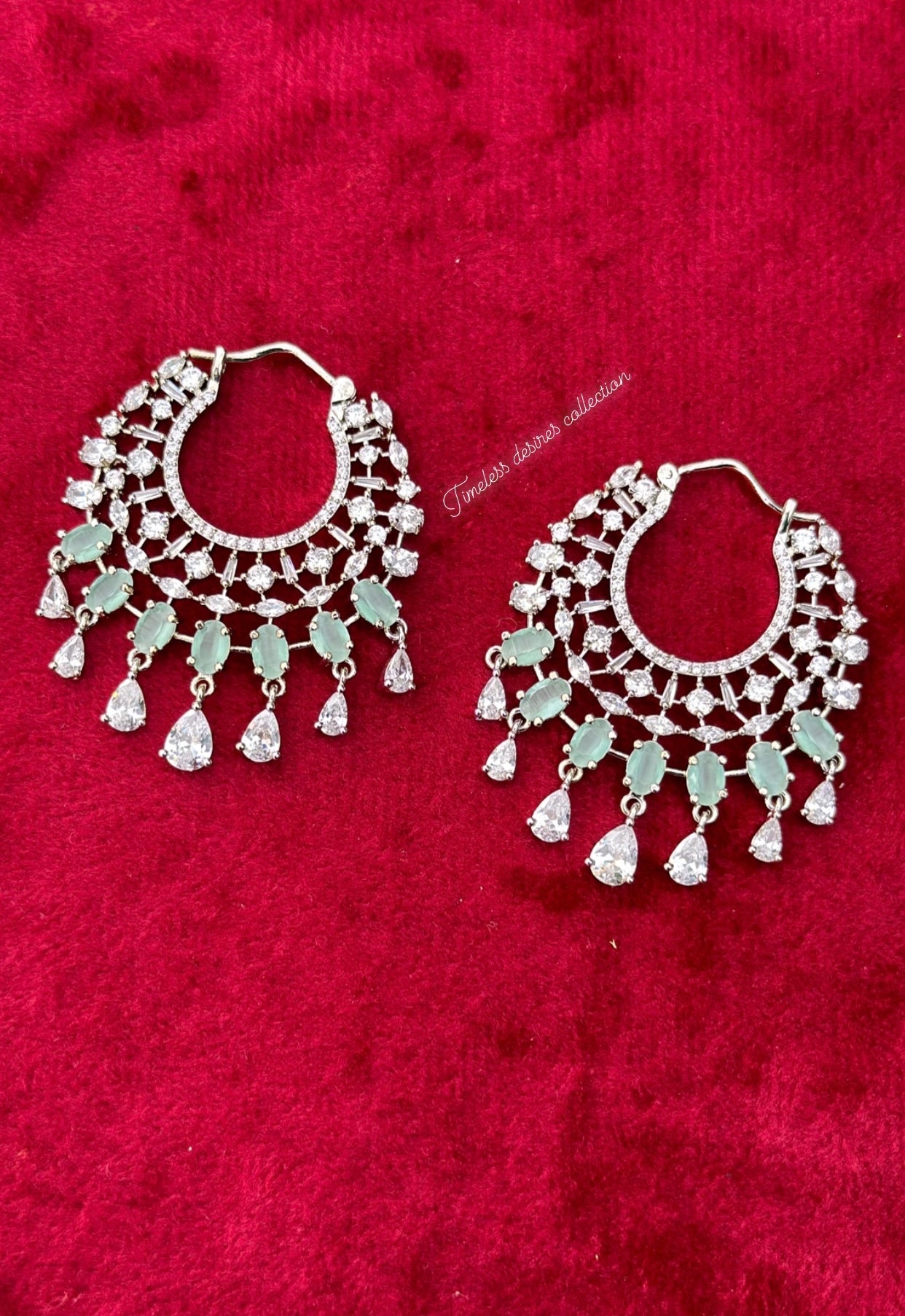 American Diamond waliya earrings ( Code: A2 )