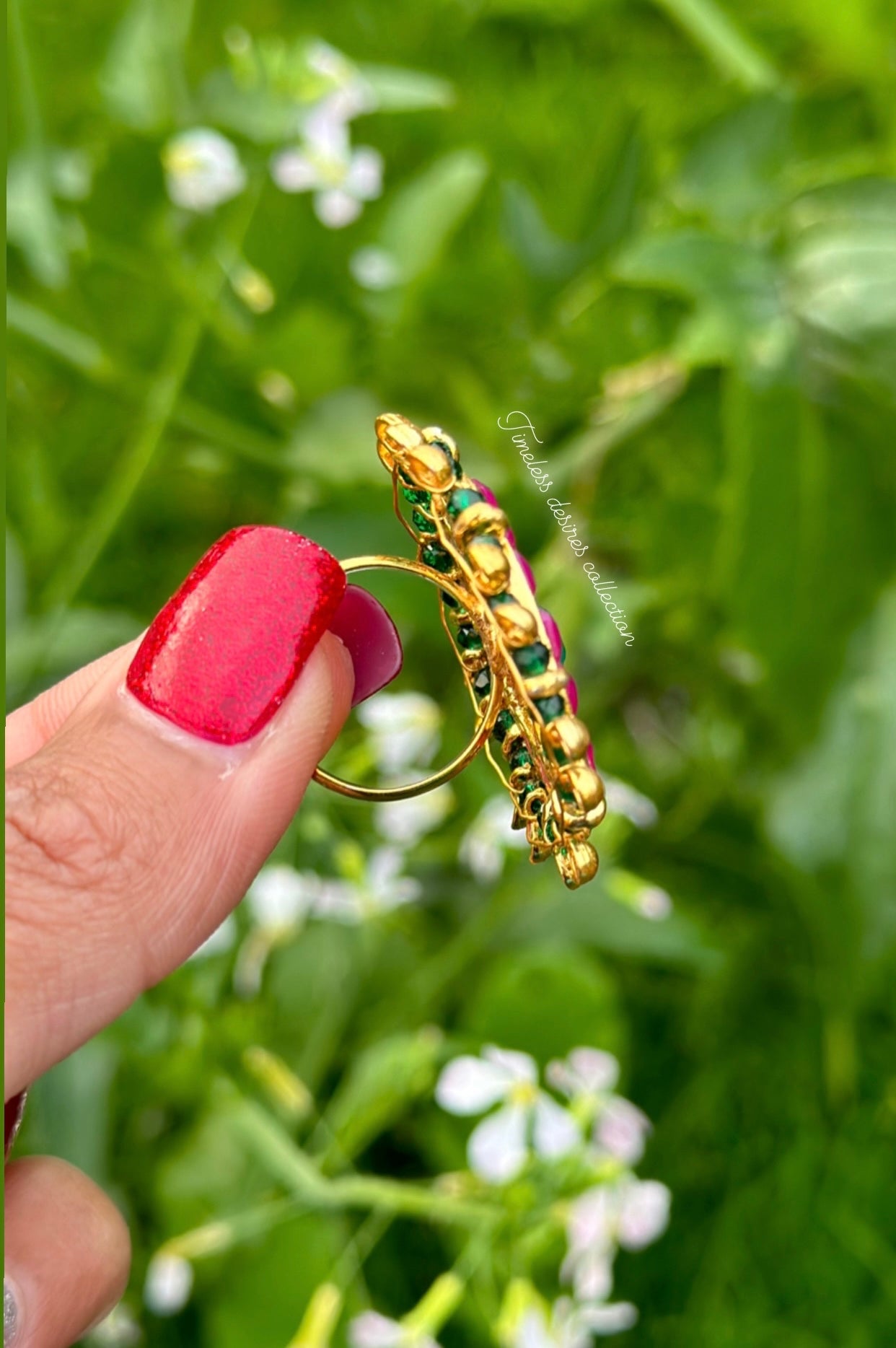 Multi coloured oversized ring