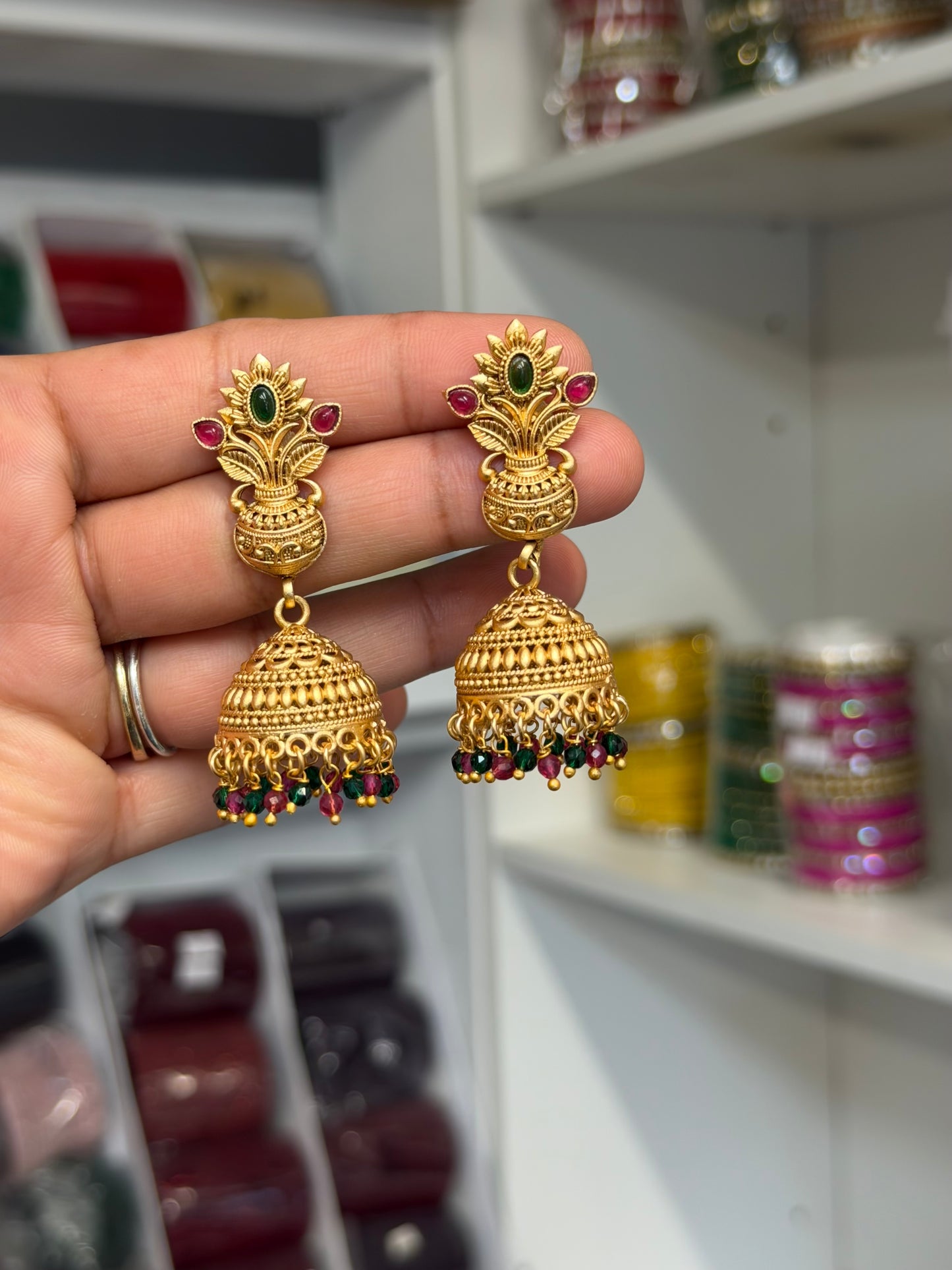 Gold look jhumki