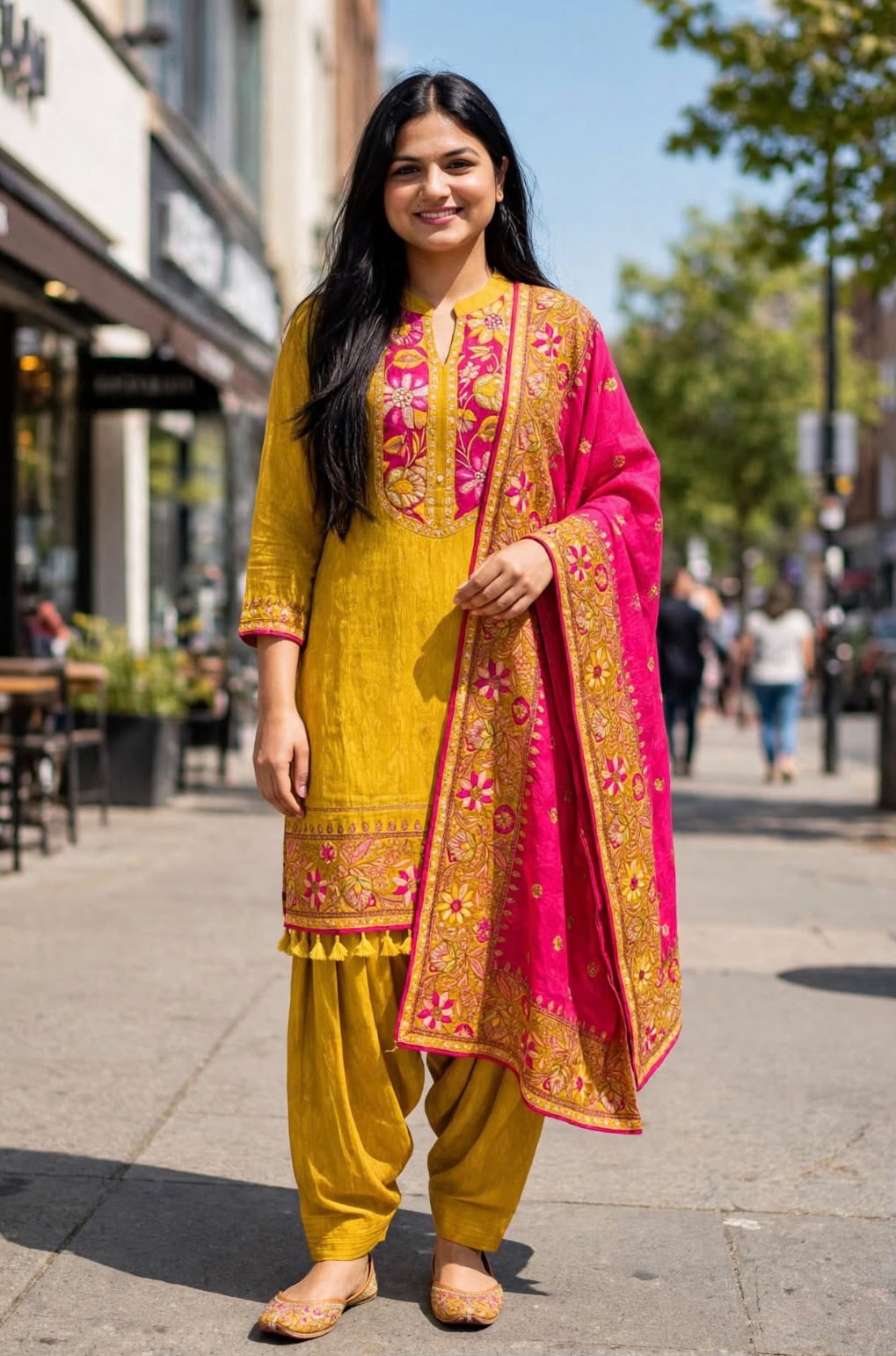 Farshi salwar suit in cotton with Handtouch detailing : Code 358